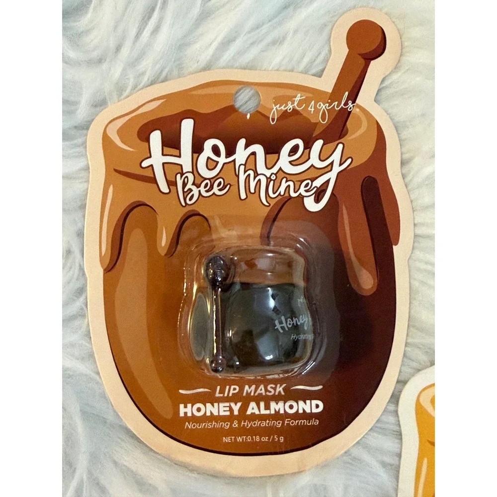 Just 4 Girls Honey Bee Mine Lip Mask Set Honey Almond & Honey Vanilla 2 Pack